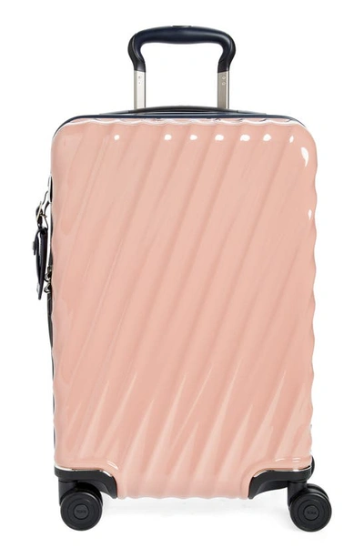 Tumi 22-inch 19 Degrees International Expandable Spinner Carry-on In Blush/ Navy Liquid Print
