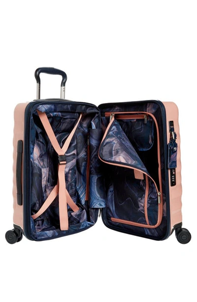 Tumi 22-inch 19 Degrees International Expandable Spinner Carry-on In Blush/ Navy Liquid Print