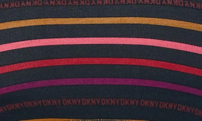 Shop Dkny Stretch Modal Bralette In Logo Stripe