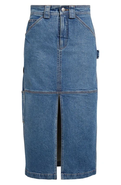 Shop A.l.c . Alden Denim Skirt In Medium Wash