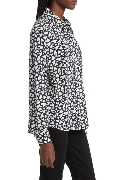 Shop Rails Kathryn Heart Print Button-up Shirt In Amore