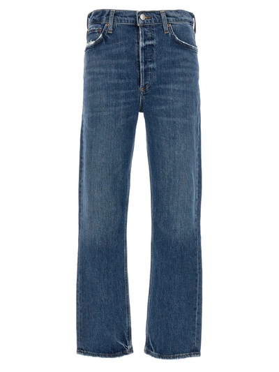 Agolde High-rise Straight-leg Jeans In Blue