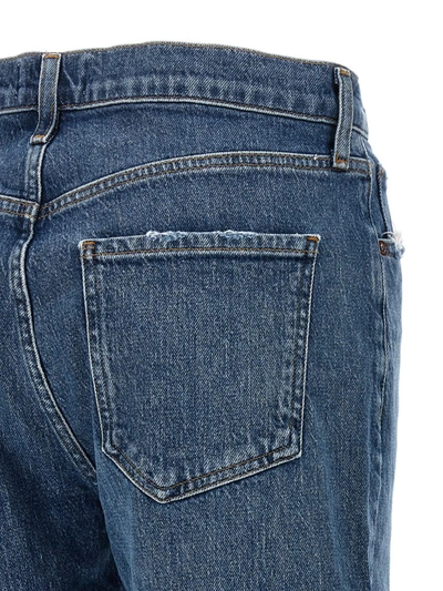 Shop Agolde 'riley Long' Jeans In Blue