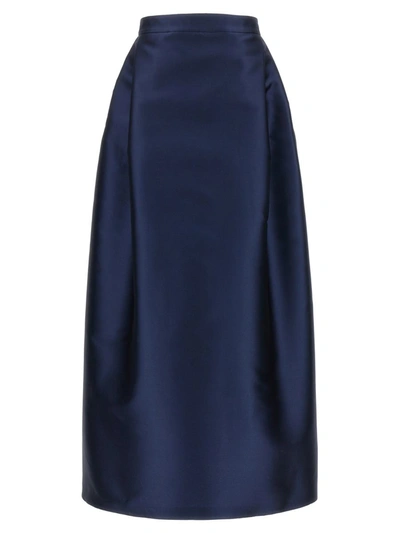 Shop Alberta Ferretti 'mikado' Skirt In Blue
