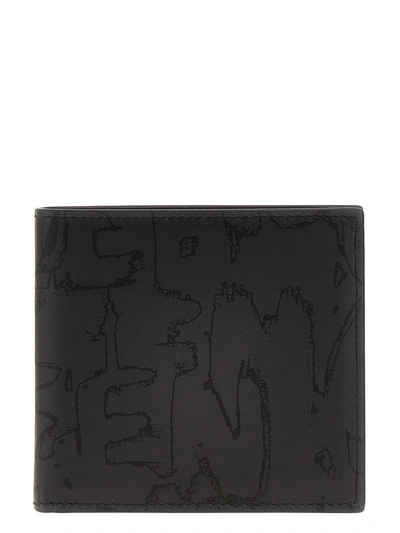Shop Alexander Mcqueen 'graffiti' Wallet In Black