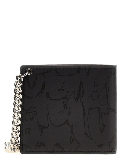 Shop Alexander Mcqueen 'graffiti' Wallet In Black