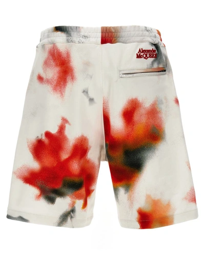 Shop Alexander Mcqueen 'obscured Flower' Bermuda Shorts In Multicolor