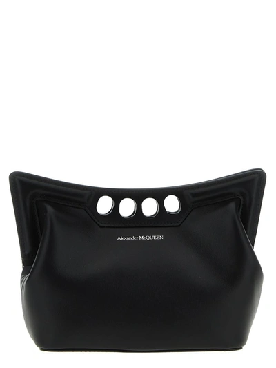 Shop Alexander Mcqueen 'peak Mini' Shoulder Bag In Black