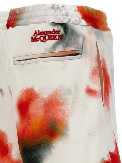 Shop Alexander Mcqueen 'obscured Flower' Bermuda Shorts In Multicolor