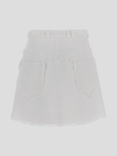 Shop Balmain Skirts In White