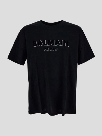Shop Balmain T-shirts And Polos In Noirargent