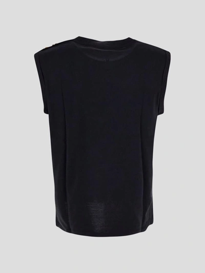 Shop Balmain T-shirts And Polos In Noirblanc