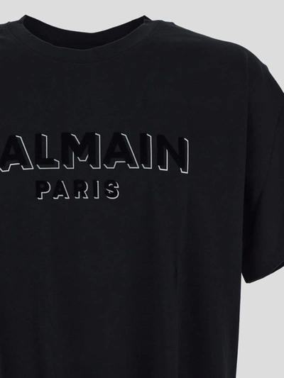 Shop Balmain T-shirts And Polos In Noirargent