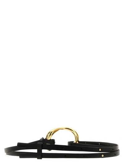Jil Sander Leather Belt Belts Black In Black