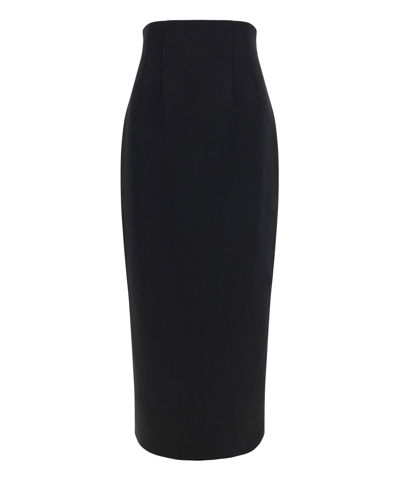Shop Khaite Loxley Midi Skirt In Black