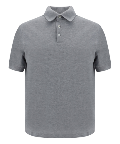 Shop Brunello Cucinelli Polo Shirt In Grey
