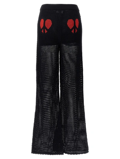 Shop Mo5ch1no Jeans Crochet Pants In Black