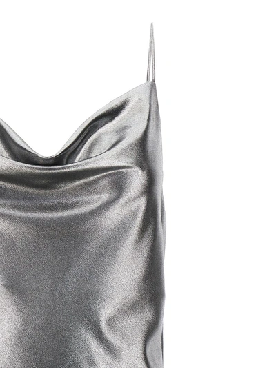 Shop Rotate Birger Christensen Rotate 'slip Dress' Mini Dress In Silver