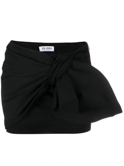 Shop Attico The  Daiki Tie-knit Mini Skirt In Black