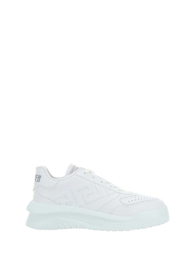 Shop Versace Sneakers In Optical White