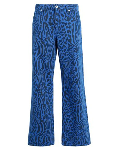 Shop Karl Lagerfeld Jeans Woman Jeans Bright Blue Size 31w-32l Cotton