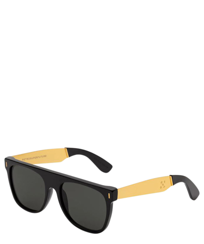 Shop Retrosuperfuture Sunglasses Flat Top Francis Black In Crl
