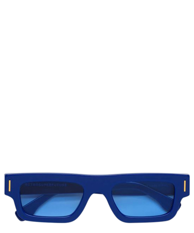Shop Retrosuperfuture Sunglasses Colpo Francis Blue In Crl