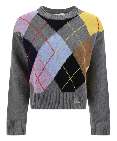 Shop Ganni Sweater In Multicolor
