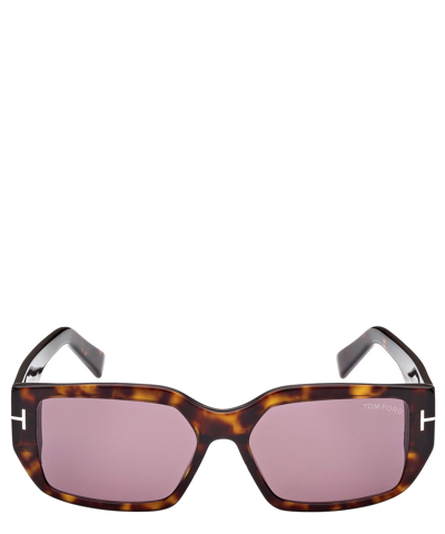 Tom Ford Rectangular Frame Sunglasses In Crl