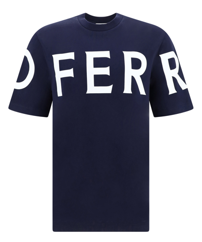 Shop Ferragamo T-shirt In Blue