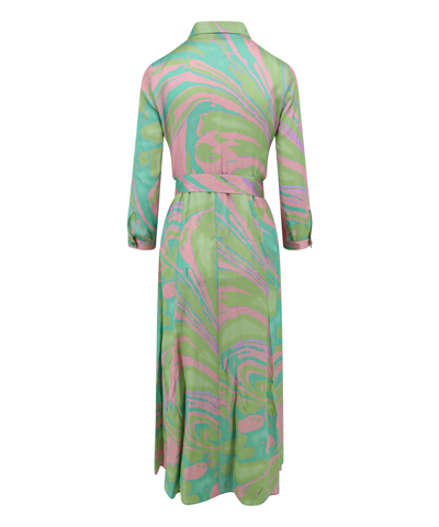 Shop Pinko Midi Dress In Multicolor