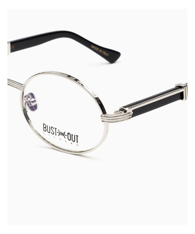 Shop Bustout Eyeglasses Diego - Argento/nero - Vista In Crl