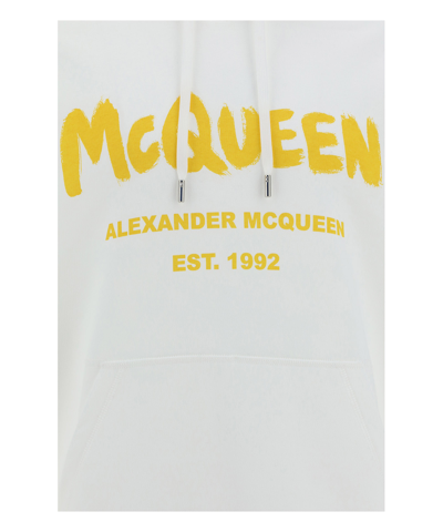 Shop Alexander Mcqueen Hoodie In White