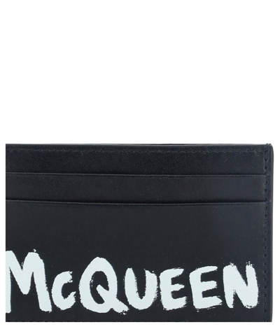 Shop Alexander Mcqueen Credit Card Holder In Black