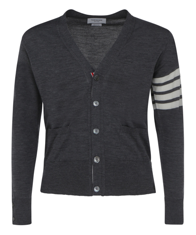 Shop Thom Browne Cardigan In Grey