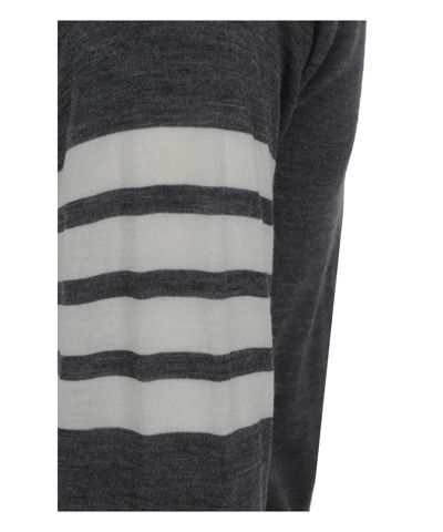 Shop Thom Browne Cardigan In Grey