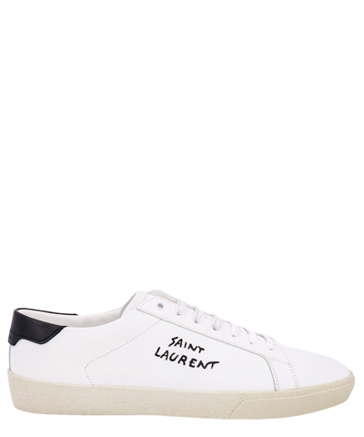 Shop Saint Laurent Court Sl/06 Sneakers In White