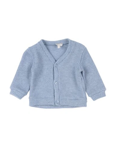 Lalalù Newborn Girl Cardigan Light Blue Size 3 Viscose, Polyester, Polyamide In Blue