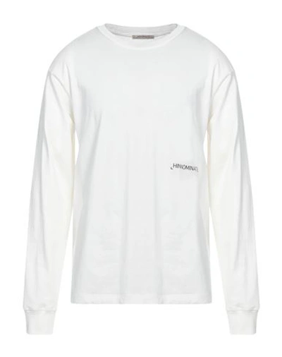 Shop Hinnominate Man T-shirt Off White Size L Cotton, Elastane