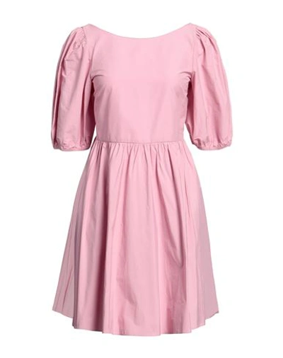 Shop Red Valentino Woman Mini Dress Pink Size 4 Cotton, Polyester
