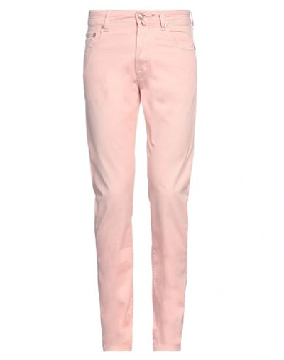 Shop Jacob Cohёn Man Pants Light Pink Size 32 Cotton, Elastane