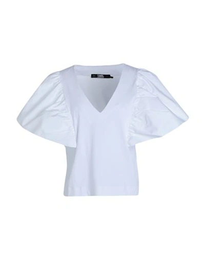Shop Karl Lagerfeld Woman Top White Size L Organic Cotton
