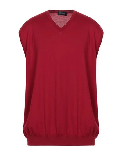 Shop Drumohr Man Sweater Red Size 38 Merino Wool