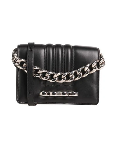 Shop Alexander Mcqueen Woman Cross-body Bag Black Size - Soft Leather