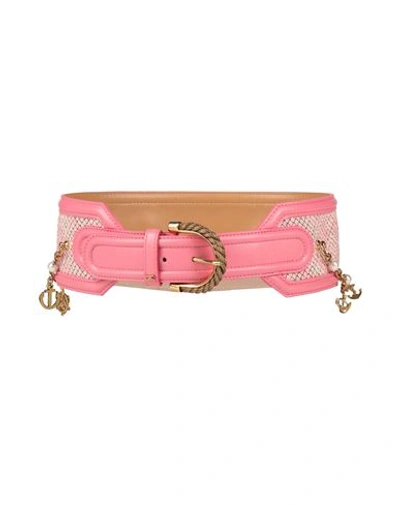 Shop Elisabetta Franchi Woman Belt Pink Size 4 Textile Fibers