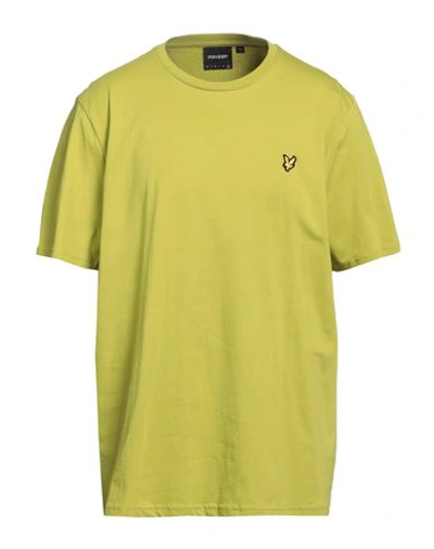 Shop Lyle & Scott Man T-shirt Acid Green Size Xs Cotton