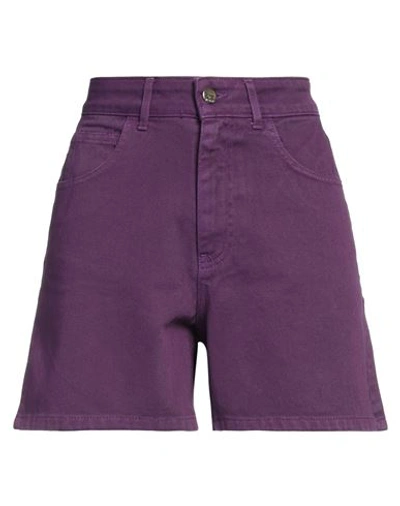 Shop Kaos Jeans Woman Denim Shorts Purple Size 27 Cotton