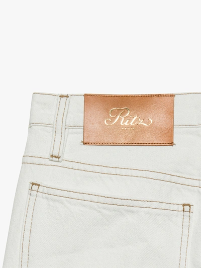 Shop Frame Ritz Women's The True Straight Jeans In White