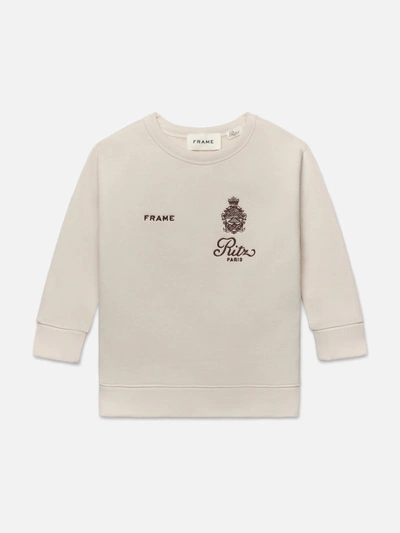 Shop Frame Ritz Kids' Crewneck Sweatshirt In Neutrals