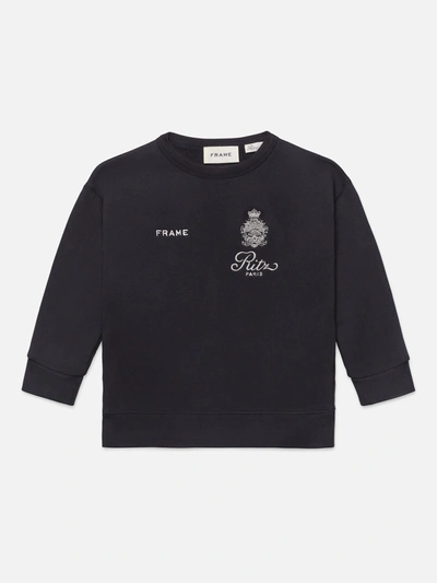 Frame Ritz Kids' Crewneck Sweatshirt In Blue